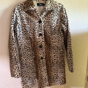 Blanc Noir Leopard Print Coat